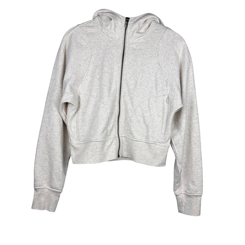 Lululemon Scuba Oversized Full Zip Hoodie Heathered Core Ultra Light Grey Size 2